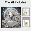 DIY Pearl Painting Goddess for Home Wall Decor with Frame(30*30cm)
