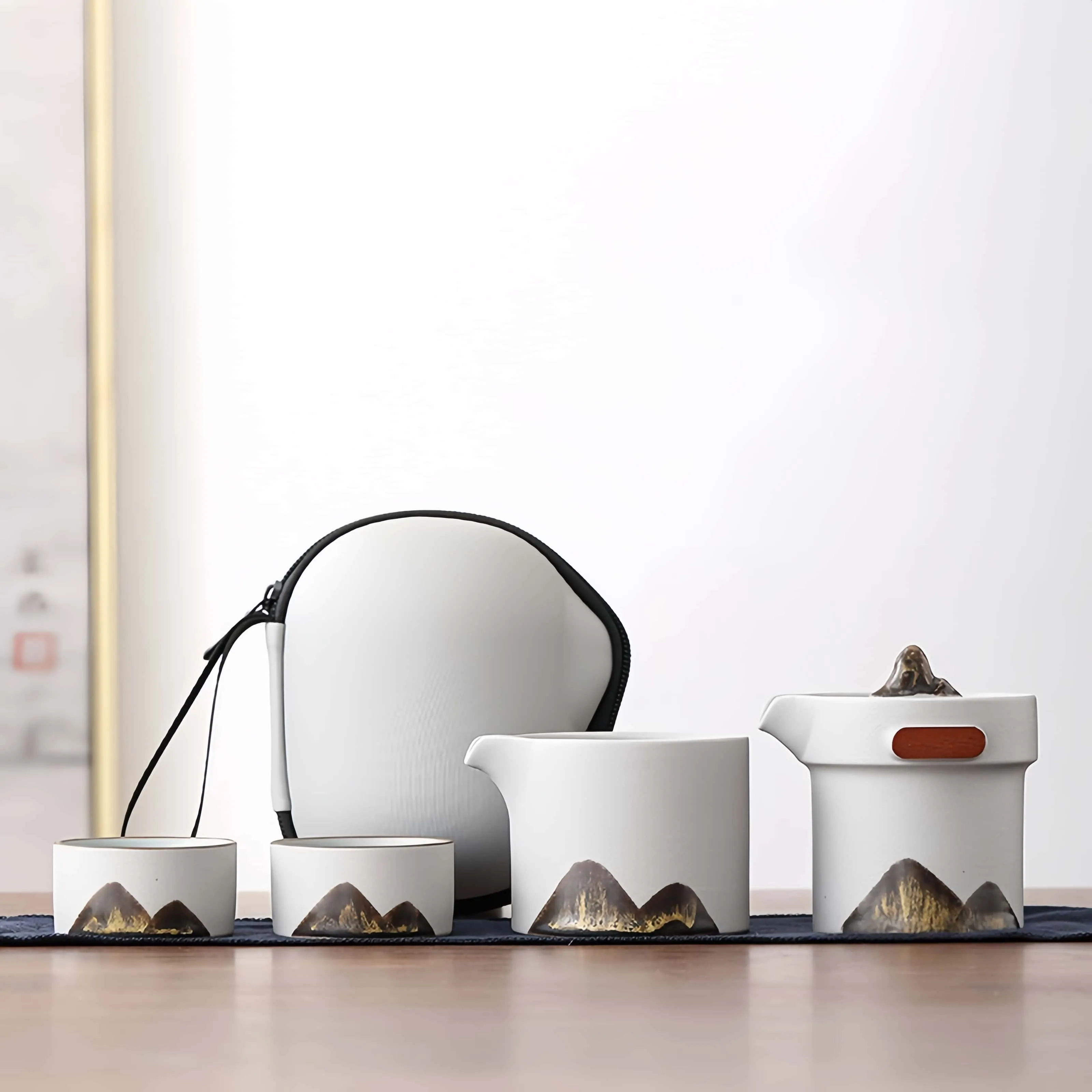 FromTea "Breeze From Mountain Afar" Handmade Black Pottery Tea Set  福建省德化县大境陶瓷有限公司_Fromtea&reg; Official Store