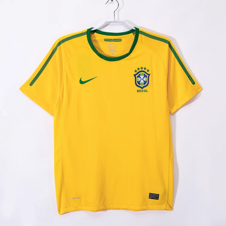 2010 Brazil Retro Yellow Jersey