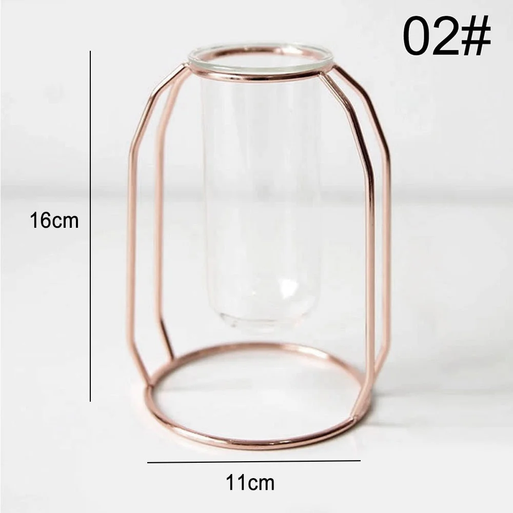 Nordic Simple Flower Stand Iron Frame Vase Simple Family Flower Rack Bottle Ornament Christmas Decoration Pot Holder jarrones