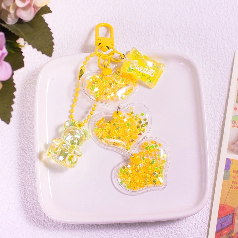 Cute Bear Resin Unisex Bag Pendant Keychain