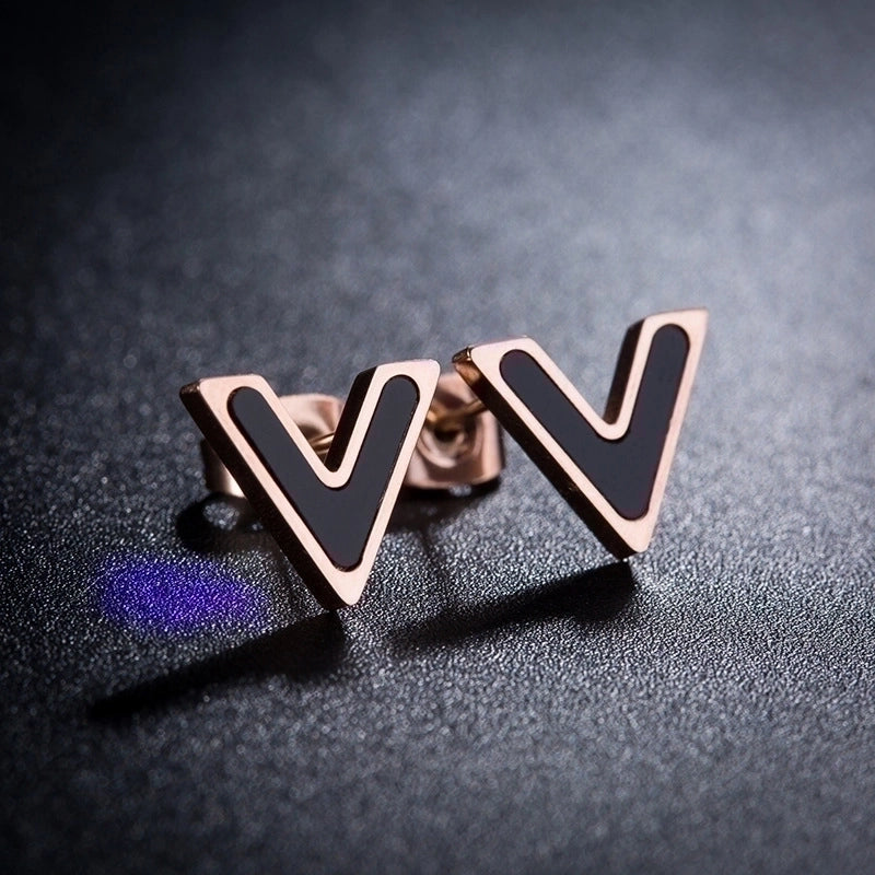 Retro Star Heart Shape Butterfly Titanium Steel Inlay Rhinestones Earrings 1 Pair