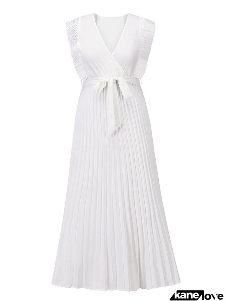 Slim Sexy Solid Color Chiffon Dresses