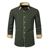  Men's New Casual Color Matching Fashion Long Sleeve Business Shirt