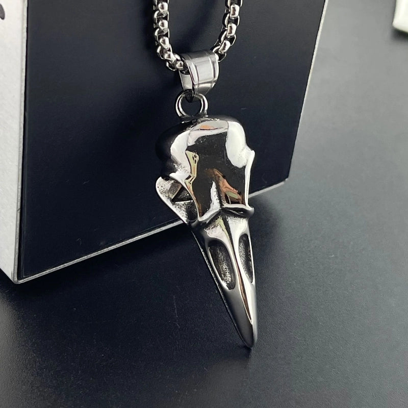 Hip-Hop Punk Animal Skull Stainless Steel Polishing Halloween Men’S Charms Pendant Necklace