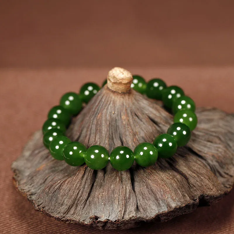 Green Jade Wealth Charm Bracelet