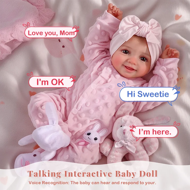 Babeside Smiling Reborn Baby Sunny&nbsp;17'' Little Infant Girl Healing of the Heart with Heartbeat Coos and Breath