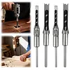 4PCS Square Hole Drill Bits 6.4/8/9.5/10/12.7mm for Precise Woodworking
