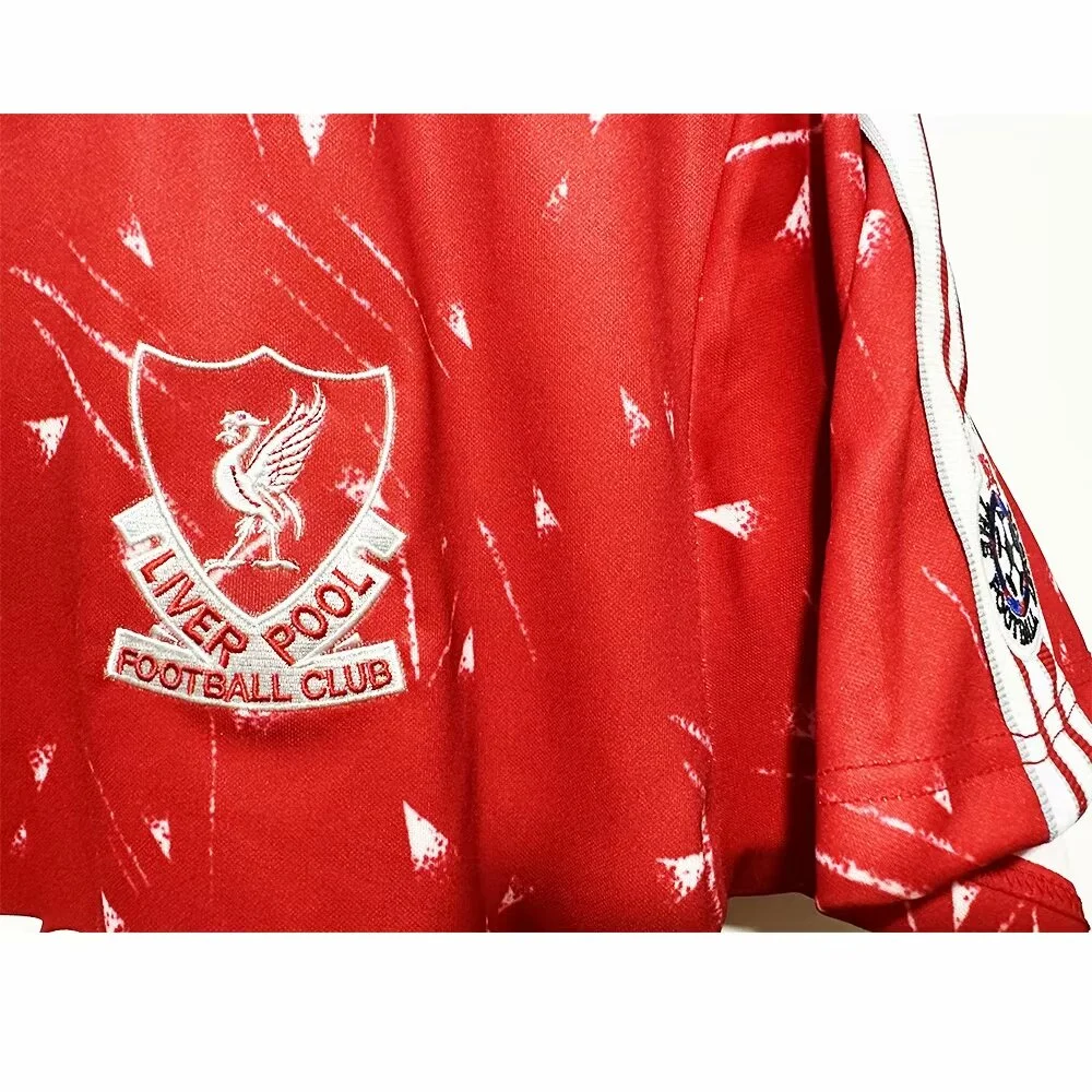 Retro 89/91 Liverpool Home with patch Football Shirt Thai Quality