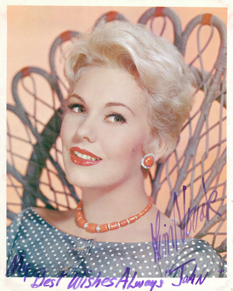 Kim Novak (Vintage, Inscribed) signed Photo Poster painting COA