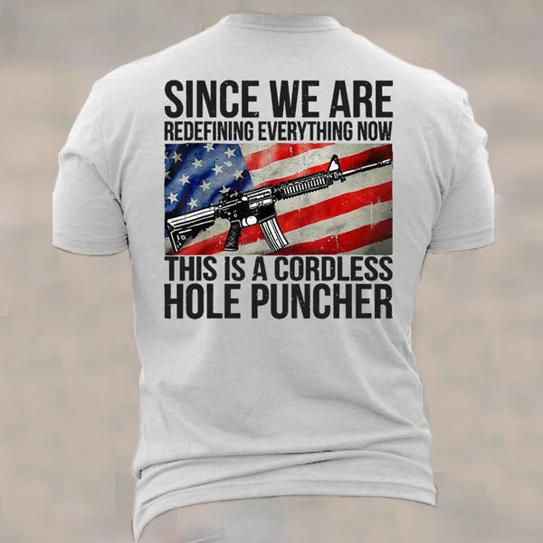 Man T Shirt Letter Collarless Loose