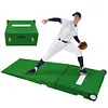 [US Local Warehouse] 88x28x6 Inch Foldable Pitching Mound with Carry Handle Baseball Pitchers Mound
