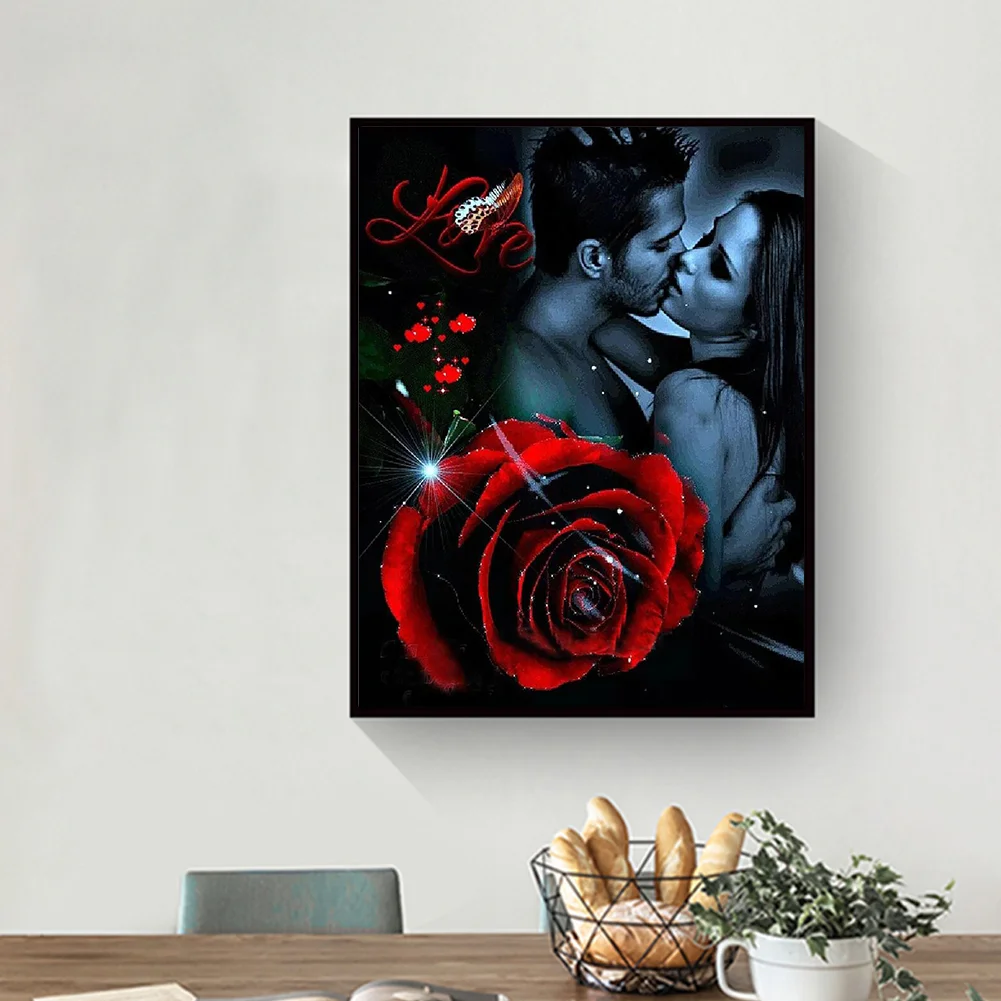 Diamond Painting - Full Round Drill - Rose Love