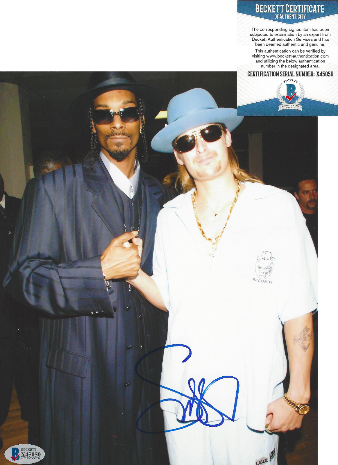 RAPPER SNOOP DOGG SIGNED AUTHENTIC 8x10 Photo Poster painting D HIP HOP LEGEND BECKETT COA BAS