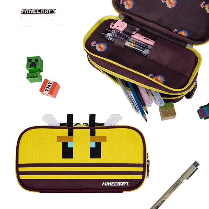 Minecraft Bee Pencil Case Big Capacity Multipurpose Storage