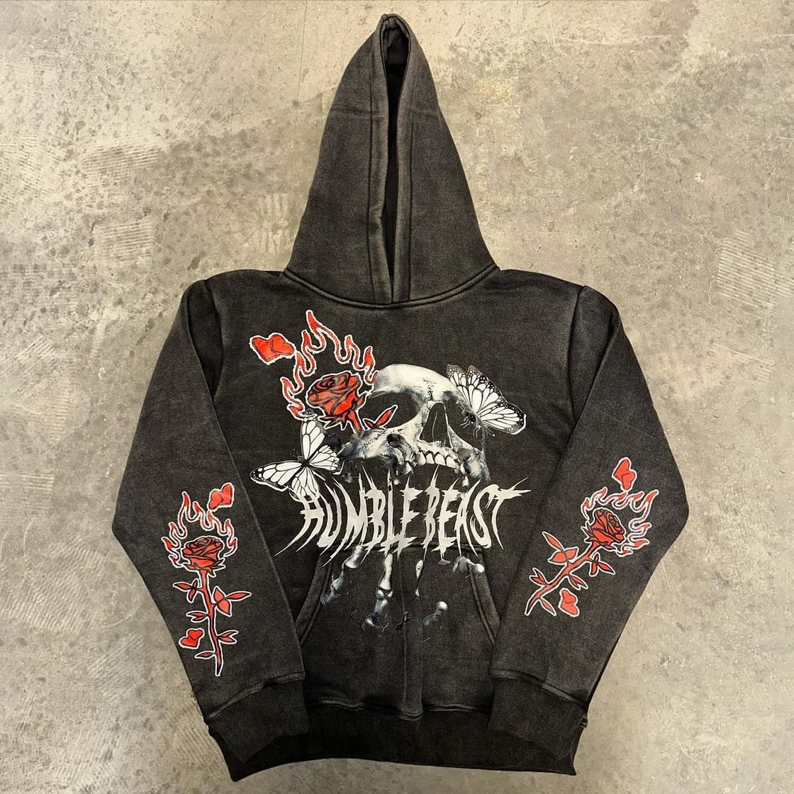 Love The Thing That Kill Us Print Long Sleeve Hoodies