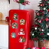 6Pcs Diamond Painting Acrylic Christmas Snowman Fridge Stickers