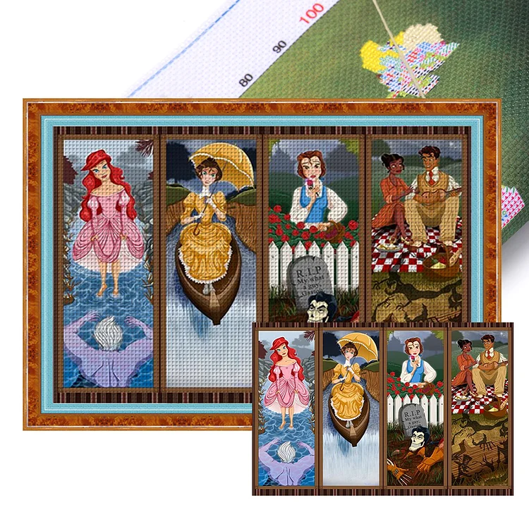 Disney Characters 11CT Stamped Cross Stitch 90*63CM