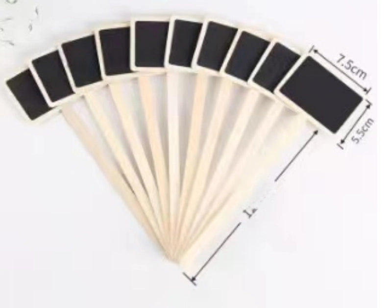 Wooden Board Small Blackboard Mini Plant Name Card Wooden Desktop Display Board Message Board Diy Small Drawing Board