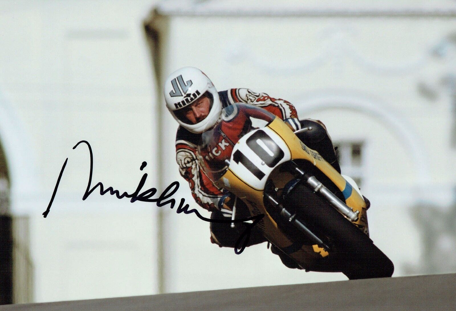 Mick GRANT Signed 12x8 Photo Poster painting Autograph AFTAL COA Kawasaki Motorbike Oulton Park