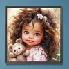 Diamond Painting -DIY Full Round Drill Toy Bear And Girl
