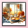 Autumn Window Scenery-11CT Stamped Cross Stitch 45*45cm/17.72*17.72in tapestrymarket