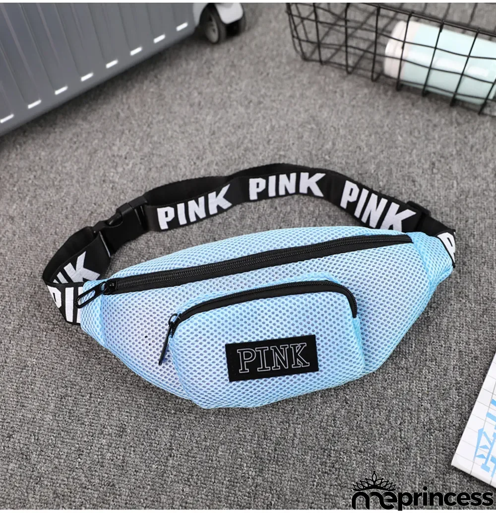 PINK Letter Sports Waist Bags