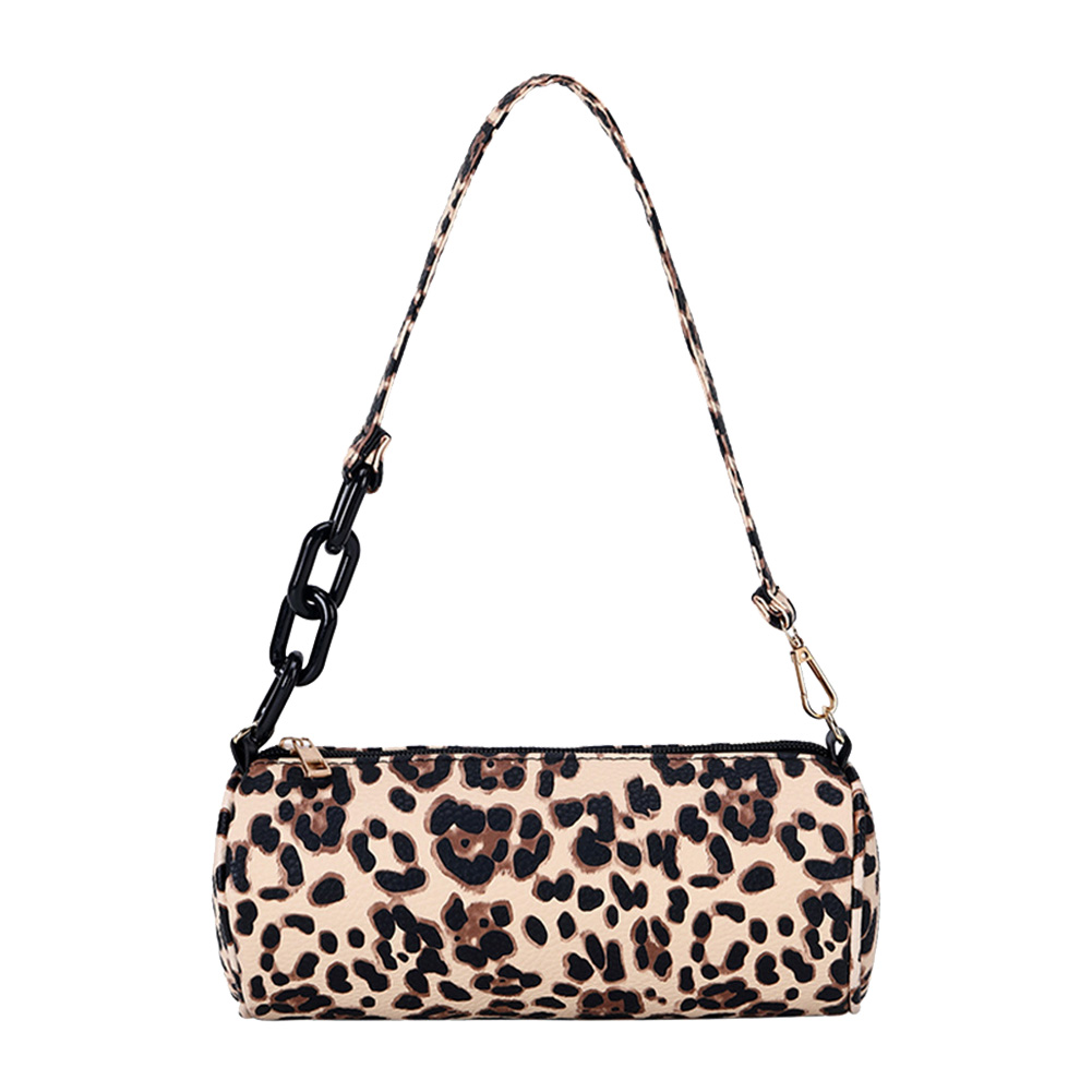 

Vintage Zebra Leopard Pattern Shoulder Bag Underarm Cylinder Handbags, Multicolor, 501 Original