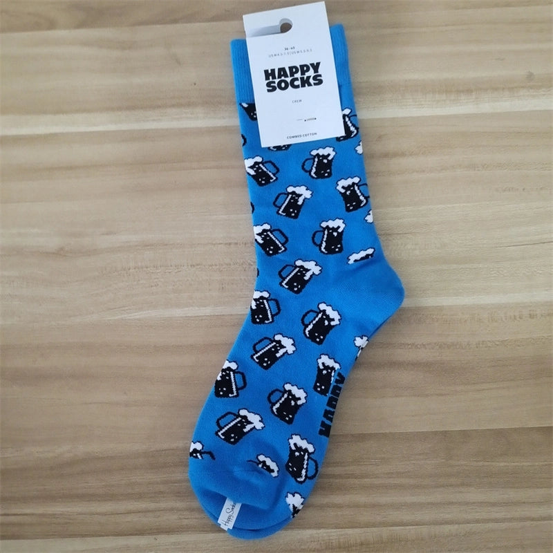 Women’s Vacation Minimalist Polka Dots Cotton Crew Socks A Pair