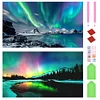 (US Local)2pack 5D DIY Full Round Drill Big Size Diamond Painting Aurora Kit Home Decor Art 70x40cm