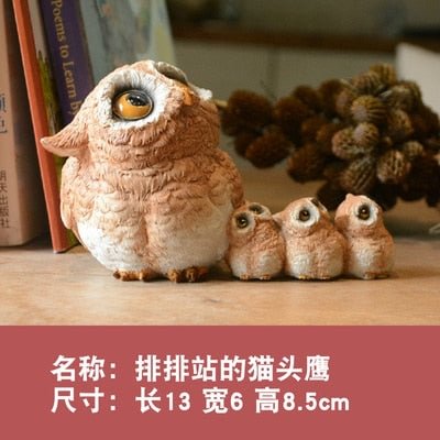 Everyday Collection Owl animal Figurine Modern Crafts  home Decoration accessories  miniature garden tabletop Shelves ornament