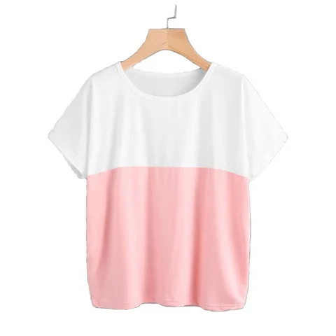 Brownm Brownm Summer Korean Version Plus Size Women's Loose Bat Shirt Student Women's Short Sleeve T-Shirt Fat Mm Summer T-Shirt Fashion