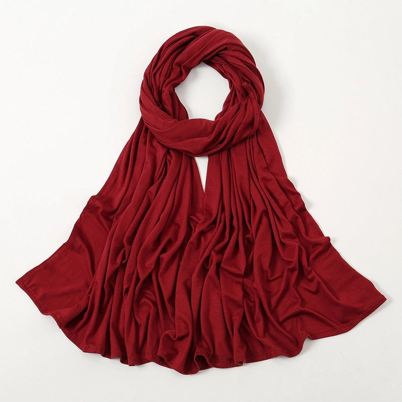 Hot New Solid Color Mercerized Cotton Jersey Scarf Soft Scarf Spot