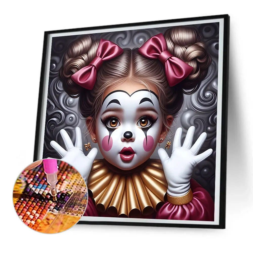Clown Kid-Full Round Diamond Painting 30*30CM