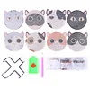 6pcs DIY Diamond Painting Wooden Cartoon Cat Coasters