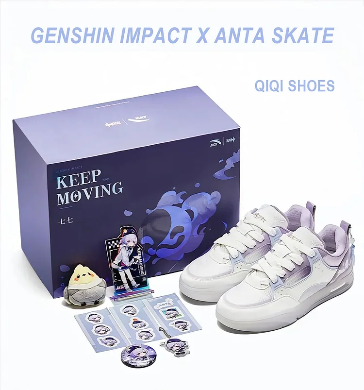 Anta Skate x Genshin Impact QiQi Collab Shoes [Original Genshin Official Merchandise]