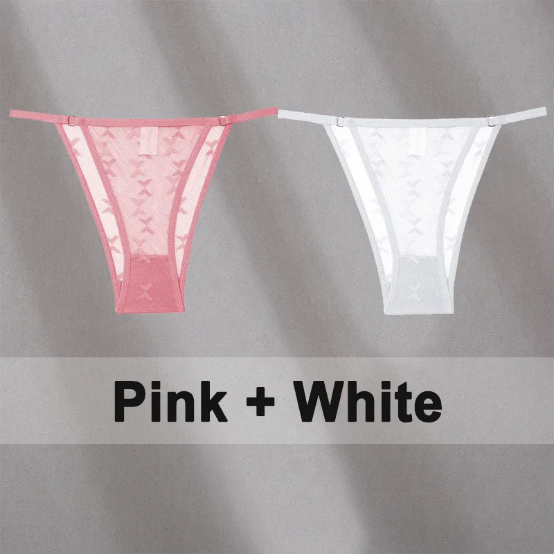 Billionm Lace Panties for Women Solid Color Intimates Underwear Perspective Low Waist Underpants Female Soft Breathbale Lingerie