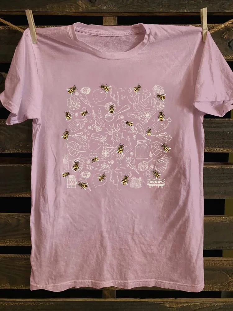 Vintage Bee Botanical T-shirt