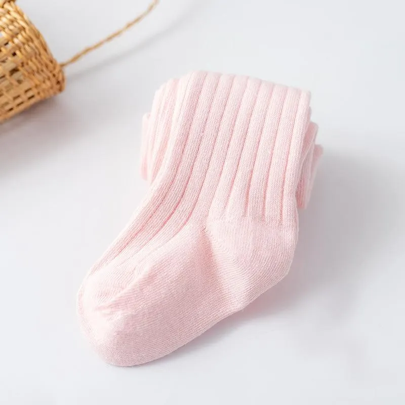 1 to 6 Years Girl Pantyhose Autumn Winter Children's Baby Tights Cotton Knitted White Black Pants For Kids leggings girl