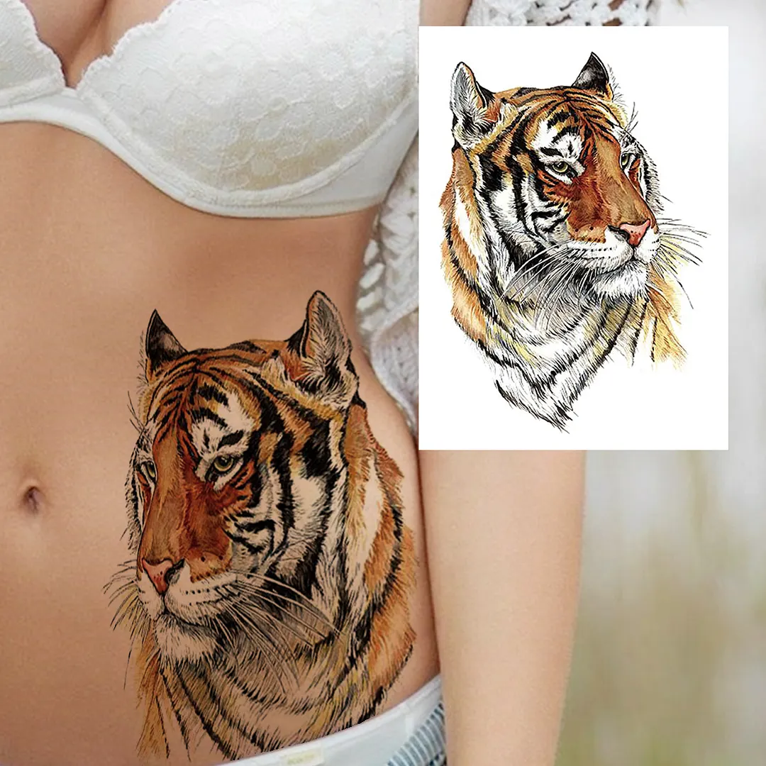 Sdrawing Mouth Skeleton Temporary Tattoos For Women Men Child Boys Halloween Fake Clown Tattoo Sticker Owl Skull Demon Tatoo Body Arm