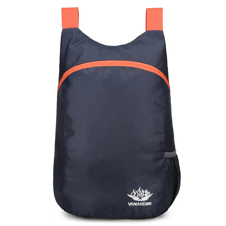 Foldable Gym Workout Bag Lightweight Travel Daypack for Men Women (Dark Blue)