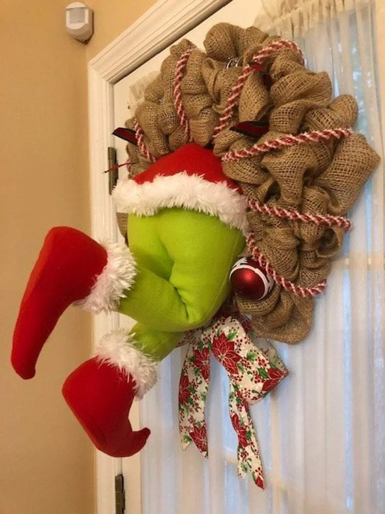 VigorDaily How the Grinch Stole Christmas Burlap Wreath
