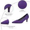 Women's 2 Inch Pumps Kitten Heels Closed Pointed Toe Low Heels Casual Shoes