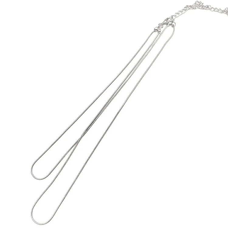 Simple Snake Bone Chain Choker Tassel Necklace As A Gift For Mother And Girlfriend