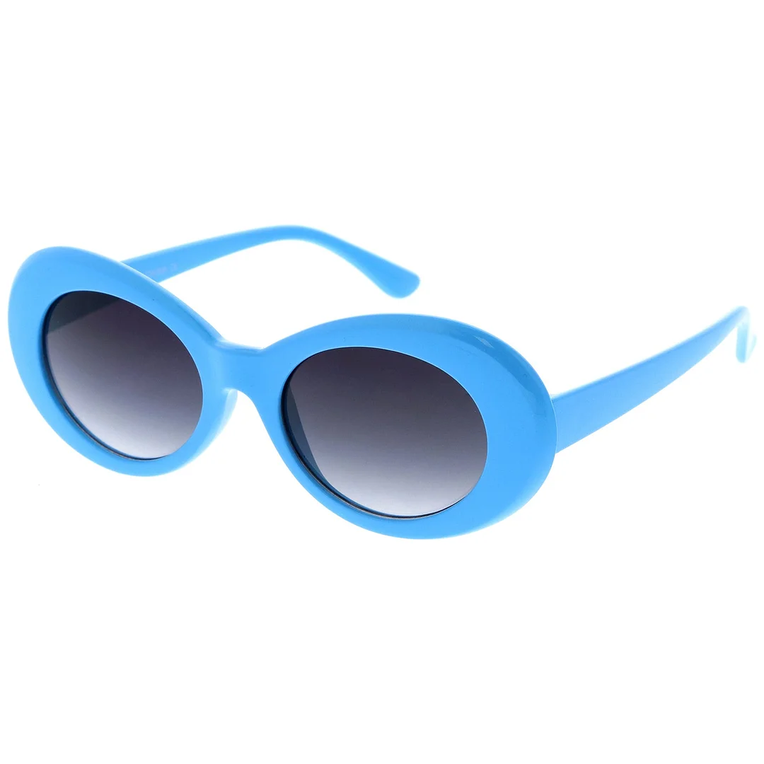 Retro Colorful Oval glasses Tapered Arms Neutral Colored Gradient Lens 50mm