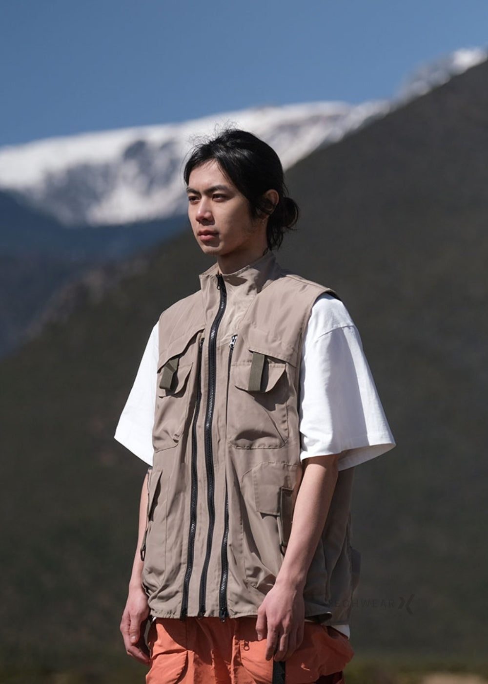 Three-Zip Sun-anti Vest Subtraction techwear-x