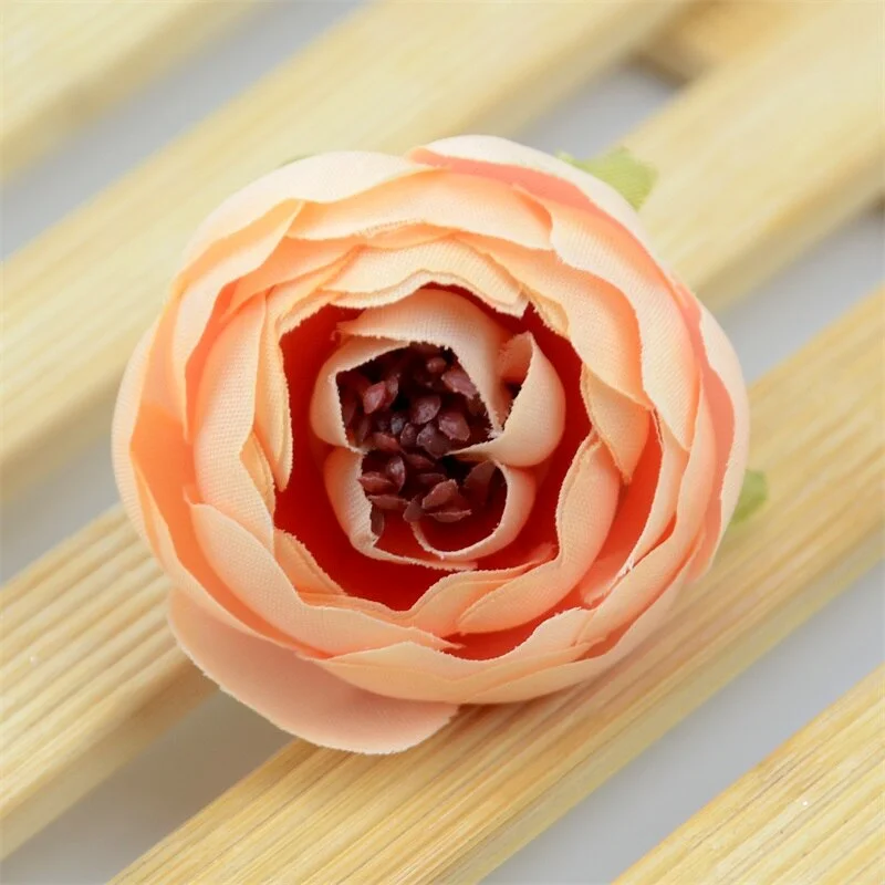 30pcs 3.5cm Mini Artificial Rose Bud Cut Flower Head Wedding Christmas Decoration DIY Sreath Gift Craft Flowers Accessories