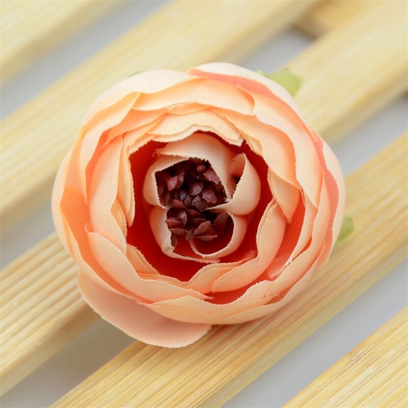 30pcs 3.5cm Mini Artificial Rose Bud Cut Flower Head Wedding Christmas Decoration DIY Sreath Gift Craft Flowers Accessories