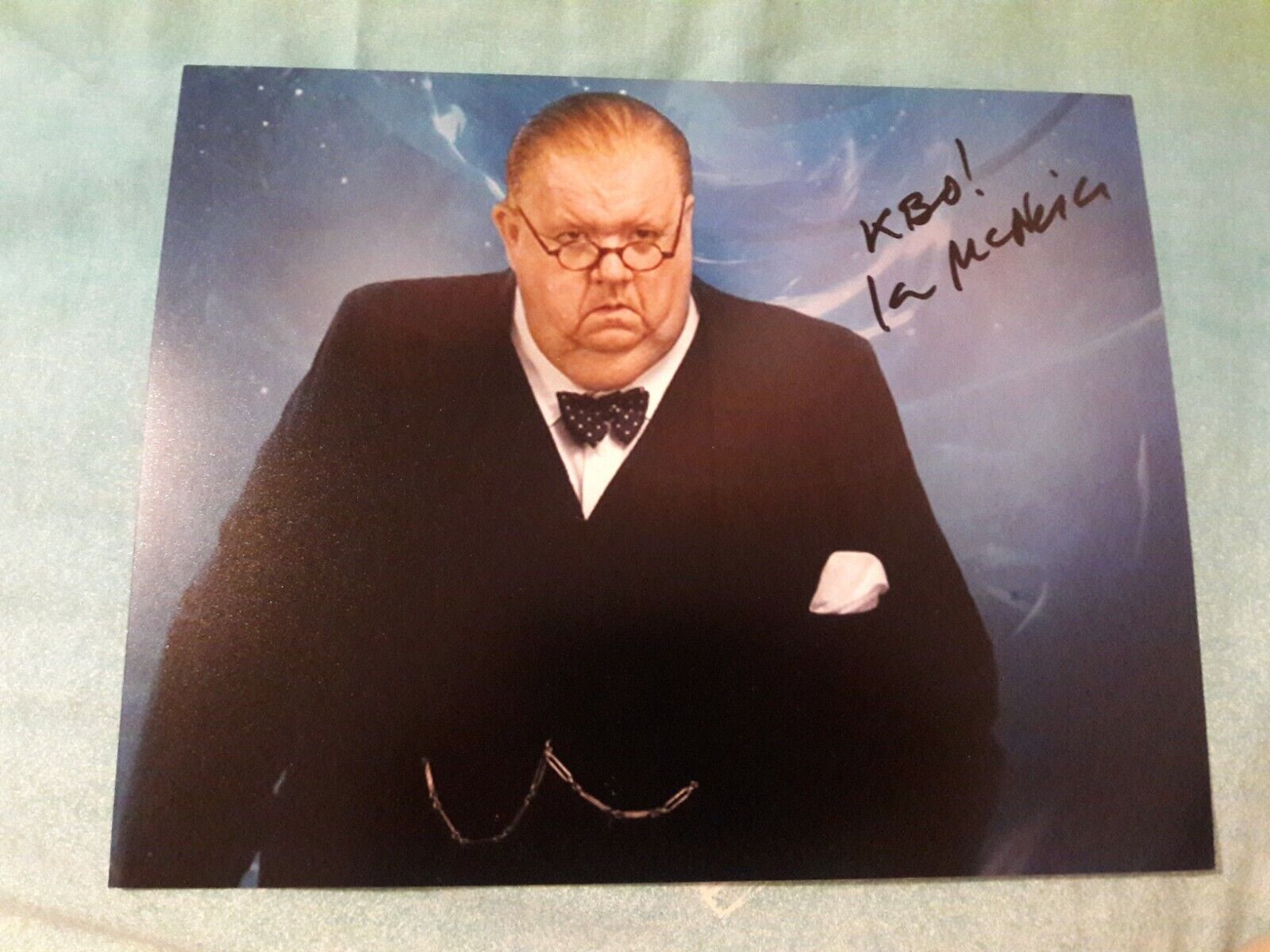 Doctor Who Autograph - Ian McNeice as Churchill signed Dr Who Photo Poster painting