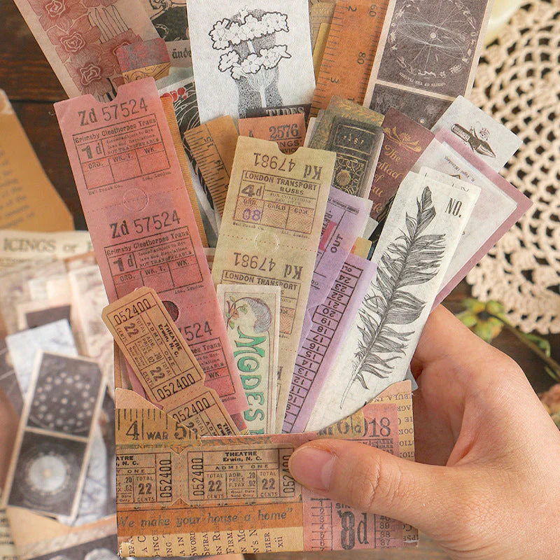 Vintage Style Decorative Paper Stickers